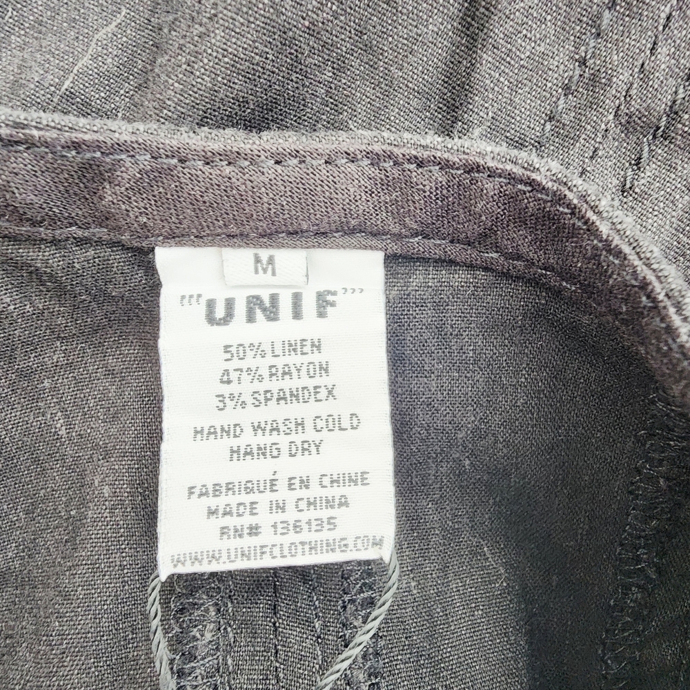 UNIF THE NETTO MAXI SKIRT BLACK BLEND OF LINEN & RAYON LOW RISE NWT SZ MEDIUM - Picture 8 of 15